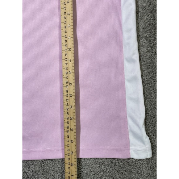 Greg Norman‎ Men's Play Dry Performance Golf Polo Shirt Pink with White Large - Picture 10 of 10